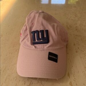 Pink Women's Cap with New York Giants Blue Logo